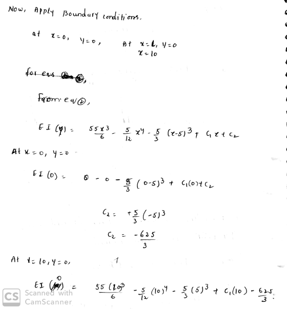 Now, Apply Boundary conditions, at 1=0, 4-0, At al, y=0 2-10 for eve Forromea, E (9) 55x3 13 5 xy 5 (e-513, Getz 12 At x=0, 4