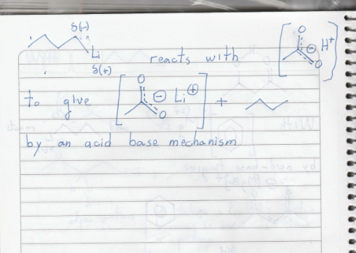 eacts by an acid base mechanism