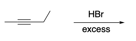 HBr excess