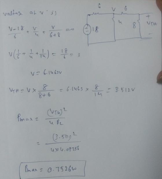 valtase at viis WTH V-18 V 6+ 8 * 1 X (++) - 4 v=6.14634 4TH = V x 8 = 6.1463 x 8 = 3.512V 8+6 Pmana (The (3.51292 uxl.09756