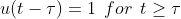 a(t-r) = 1 for t >T