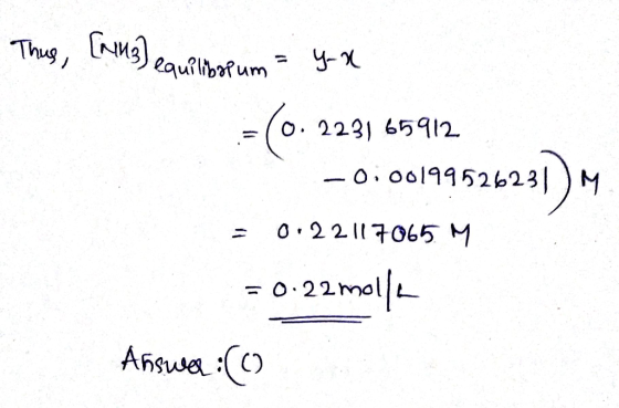 Thug O. 2221 65912 -o.oo19452623|M O 22117065M = 0.22mol Answa )