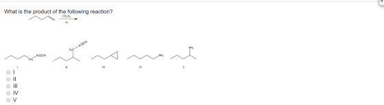 What is the product of the following reaction? | CHAN: h۷ N= N مریم - ( = |( III ( IV O V =
