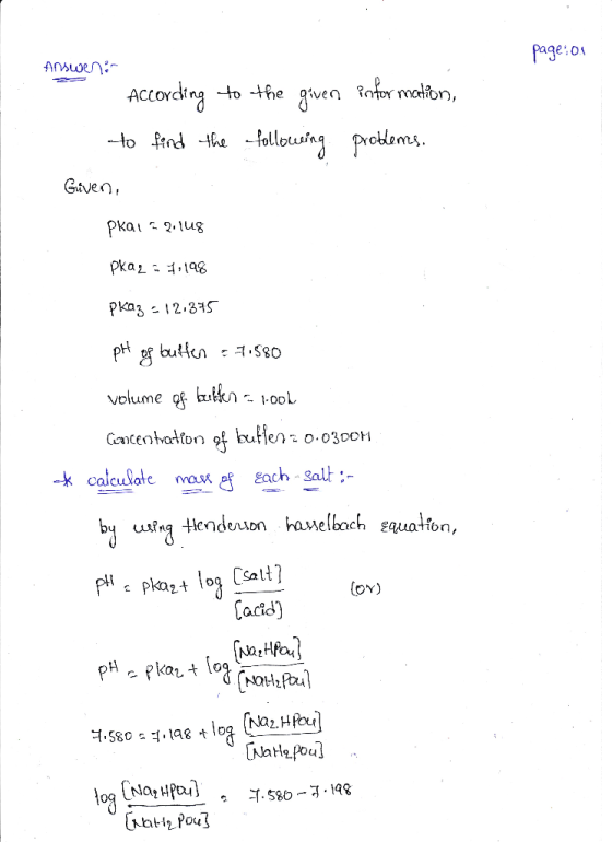 page: on Answerin According to the given information, - to find the following problems. Given, pkai? 2.148 Pkals 1198 Pkaz =