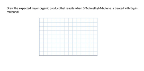 Draw the expected major organic product that resul