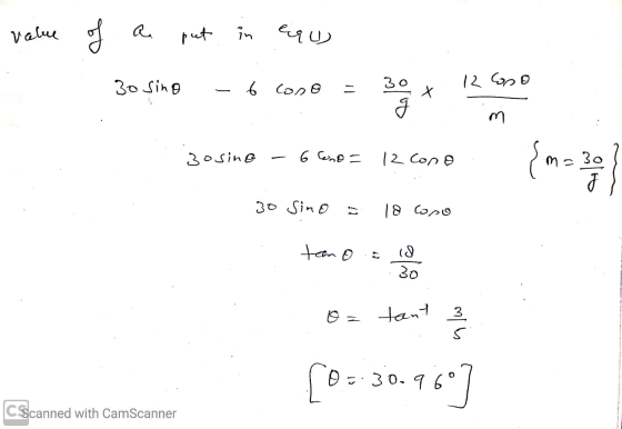 value of a pet in equ 30 sino -6 Cono 3 12 oso = gloo X m 3osina 6 Ceno = 12 Cono {m=3 30 30 Sino li 18 Coro ten o 30 0 = tan
