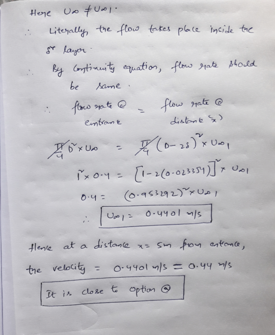 Here Uo foi . Literally, the flow takes place inside the ge layer - . By continuity equation, flow rate should be same : flow