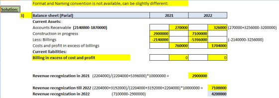 Format and Naming convention is not available, can be slightly different: Solution: 3) 2021 2022 270000 326000 (270000+325600