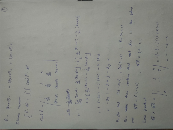 G 8 2uty 2) i + (8y+2); (62+x2 k Stokes theorm SP 7. dz = SS curl?. ds Cwel ? C. K d ди dy (anty2) (8y+22) (62 +22) 12 (62+x2