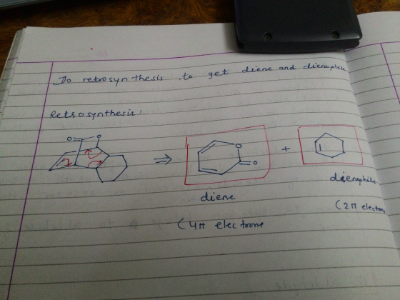 to get diene and dienophile To retrosynthesis Retsosynthesis: ori dienphide diene (211 electron - (ut electrone
