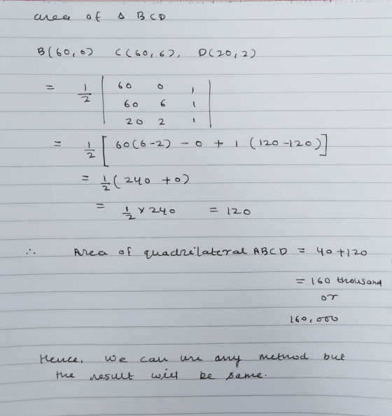 алое оf 4 В СФ В(Goo) C ( 60, 62, p(202) 5 | 26 2 6o (6-2) – о + ( 120 = ( 24o +о) – туҷо = 12-о area of quadrilateral ABCD =