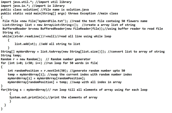 import java.util.*; //import util library import java.io.*; //import io library public class solution{ //file name is solutio