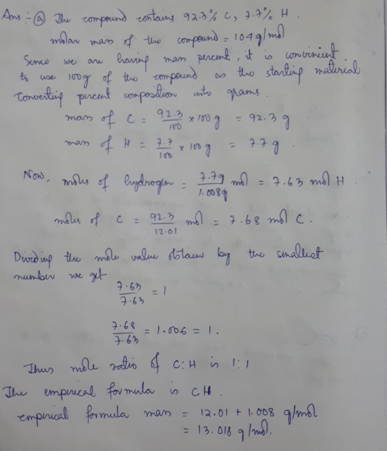 Ams -@ h tompund otans 923%c, 9% H mao f th compeund- 1049/md mam purcmt, t malar onniut tho starlnp malirial Ceaving Suncs a
