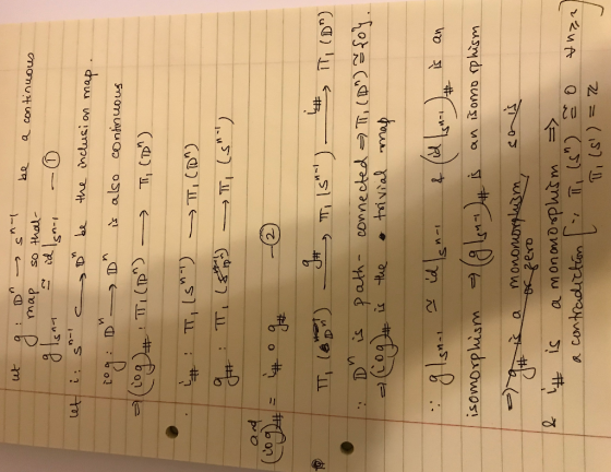 map so thal the incusi on map : TT, ls) TCD) and T, (D) path- connected T, (D) fo the trivial map S an SM-1 t- isomorphism
