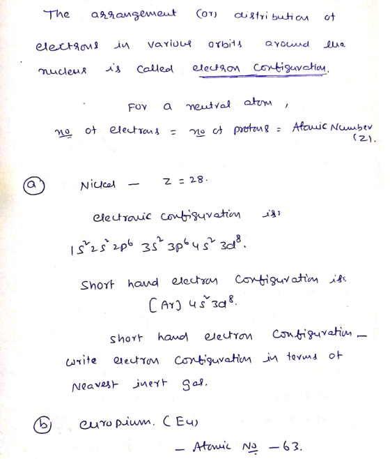 The arrangement electrons nucleus in is various called (or distributicu of orbits around eue electron configuration, - no For