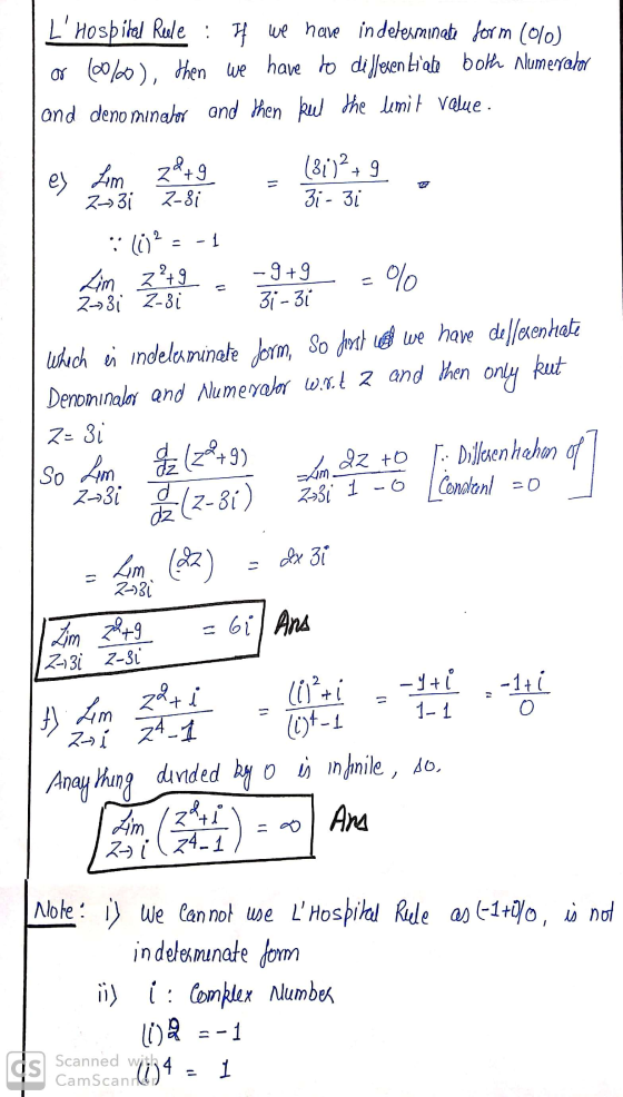 L Hospital Reele : If we have indeterminate form (0/0) or 100%), then we have to dillexen Hiete both Numerator and denominat