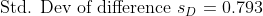 Std. Dev of difference sn = 0.793