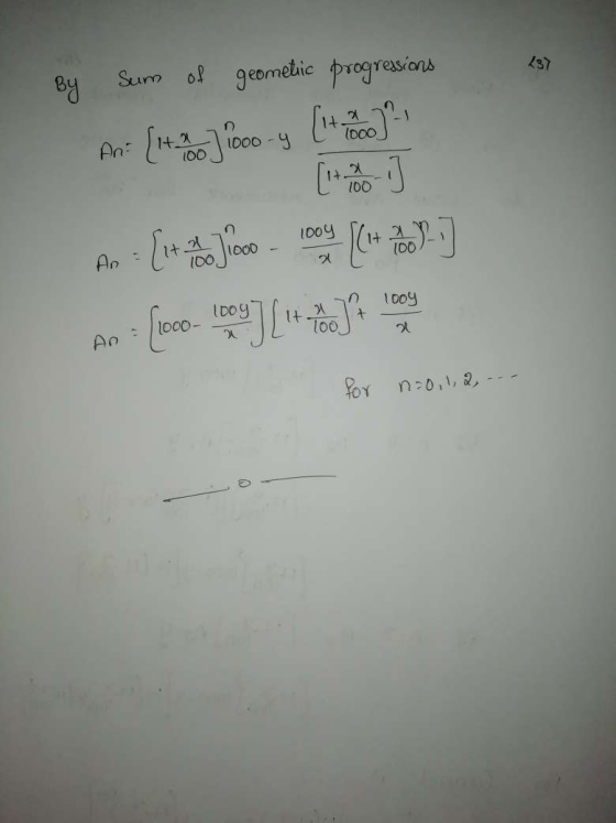 Suro of geometic progresions 37 By ం 1000-4 100 00 I004 I00 00y IDOY 1+ 100 lo00- 7 An