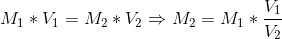 M1 *Vi M2 V2 M2 M V/2