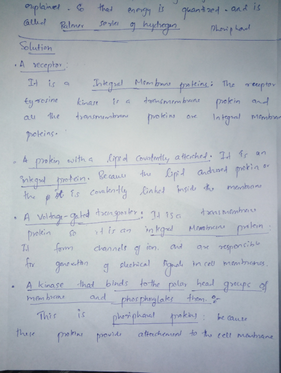 explained so Called Palmer that series energy is of hydrogen quantized and is Phoriphard Solution A receptor It is tyrosine a