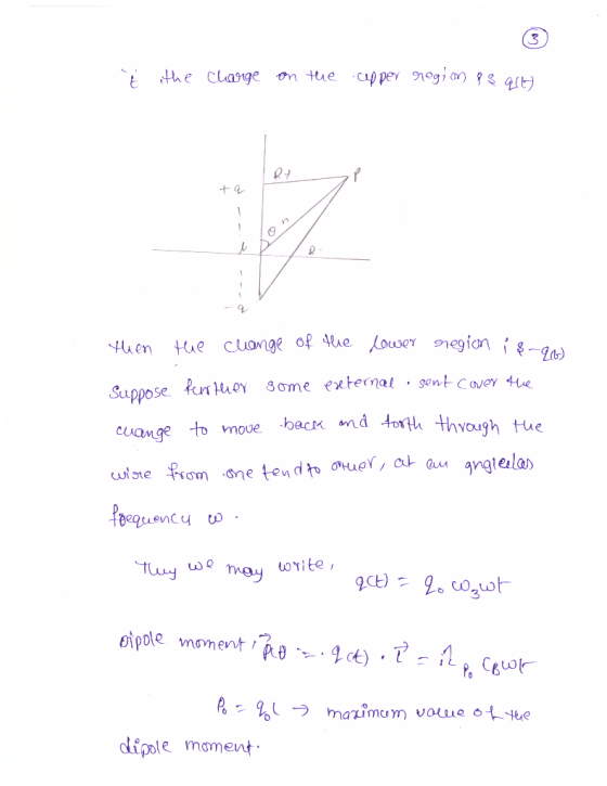 Suppose fun two 8ome external gent Covey 4e cuange move bact md 4. dipole mament