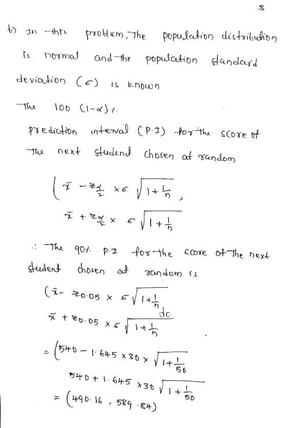 3 b) In this problem. The population distribution and the population standard normal deviation (6) is known The 100 (1-2)t. p