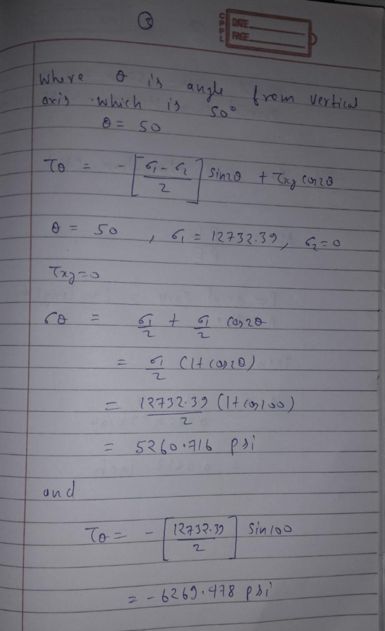 DRE where o is axis which is o= so angle soo from vertical To = -6, sino t Tycoo o = 50 , 6 = 12732.39, 62 = 0 Txzzo ro = 6 +