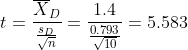 XD 1.4 0,793 5.583 10 t = sp n