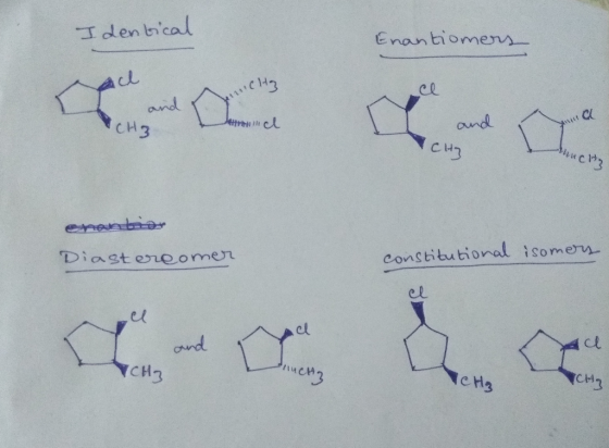I dentical Enantiomers 1 cl 131 Mitt ICH much tan biar Diastereomer constitutional isomers C 714 CH2 СР ICH,