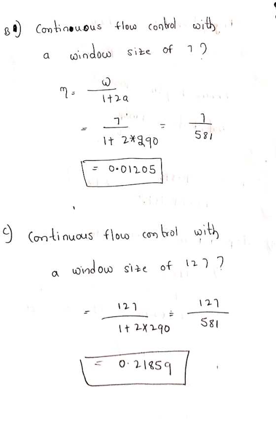 Itza BA) continuous flow control with a window size of ?? - nu itza I I It 2*990 581 0-01205 9 continuous flow control with