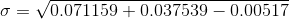 0 = V0.071159 +0.037539 -0.00517