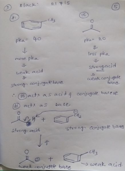 21715 Black: 15 Pka= 40 rka= 20 less pka mose pka Strengacid weak acid weak conjugate bare stront cntiae bave 1Sact as acid c