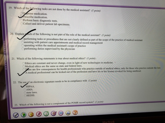 19. Which of the Sallowing tasks are not done by the mecdical assisanr? ( point 19. Which of the fallowing tasks are not don