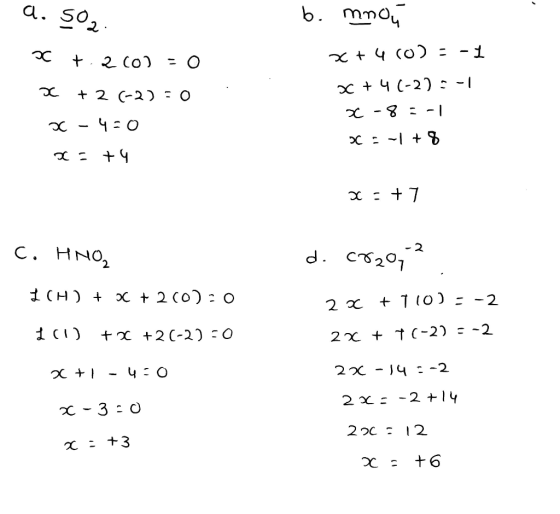 a. 502 30 +.2001 - 0 + 2(-2) = 0 OC - 4-0 a = +4 b. mnou x + 4 (0) = -1 20 + 4 (-2)= -1 2C-8 :-1 OC :-) + 8 x = +7 C. HNO, d.