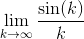 \lim_{k\rightarrow \infty}\frac{\sin (k)}{k}