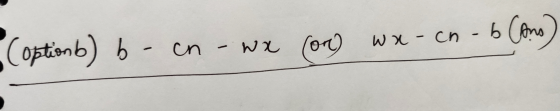 -Coptions) b-cn- wx (or) wx-cn-b Cons)