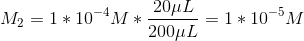 Zυμ = 1 * 10-5M M2 1 10M * 200μL