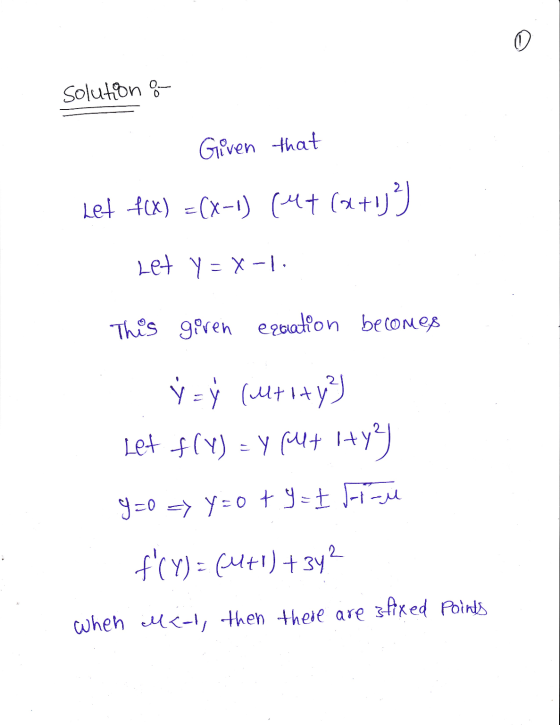 solution 8 Given that Let f(x) =(x-1) (4+ (+) Let y = x-1. This geven equation becomes Ý =ý (Mtoty? Let f (y) = y put i+y3 9=