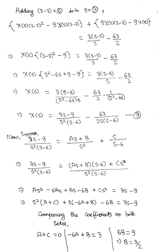S = 3(5-3) Adding (8-3) x® in to g { x(59(3-3)2 - 9Y(3)(3-2)} +(990)S-2) – 9xcs)} 365-9 -62 => XCs) (CS-332-9} = 33-3) 365-99