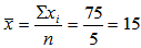 I= 75 = 15 5 n 5