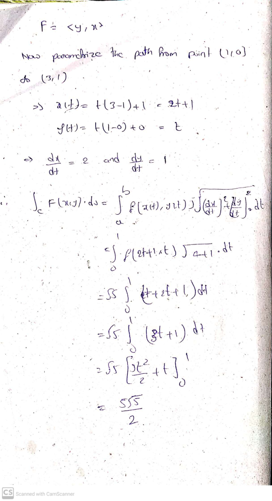 F 2 <yin Paananchrize the pith hom point (1 o) to (311) ett) 211)= +(3-1)+1 Ilt) = H(1-0) to - > da 2 and dy dt 1 dt b Flugl