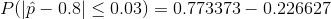 Plpー0.8! < 0.03) 0.773373-0.226627
