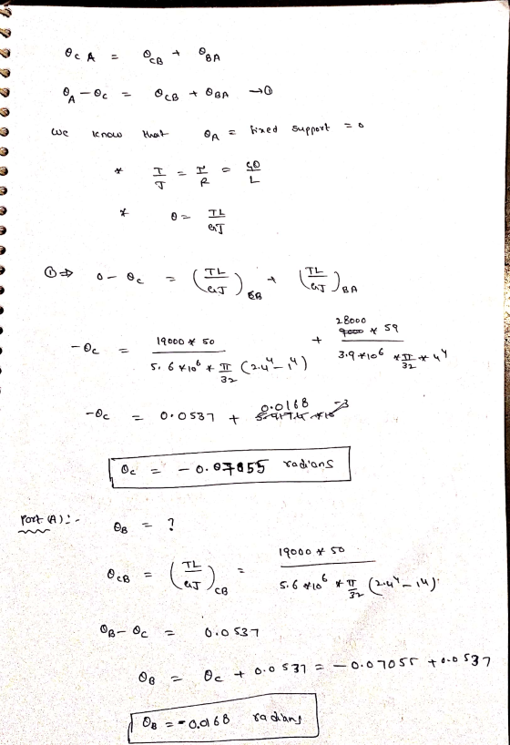 OCA - OCB + PSA 04 - Oc = OCB + OBA -O We know that of a fixed support 30 xed C now 0 = 0 - Q = (IL). ( laJ JBA OB Вове 5* 19
