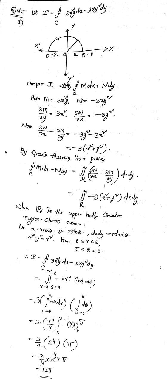 C Y to xx O=12 O 29=0 Here M = grily when IR is the upper half Circular 25:- Let I = f za dx-3 ry day y Compare I with & Mo