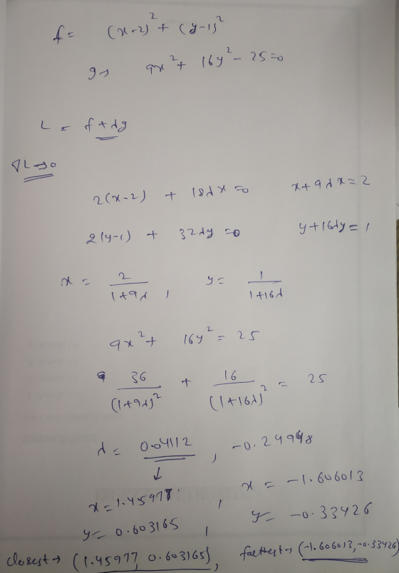 2 2 f= (x+2) + (y-1s are 27 169²- 2500 9 La oft dg algo xf a dx=2 2(x-2) + lody 32dy to ytisty=1 214-1) + 2 ya - 1tad fiod 9x