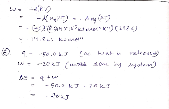 -nT) 1 .85 Juel greleasedy heat is Cas 50.0 J 20 kJ a dene ey Msten DE -50.o kJ - 20 kJ -10KJ