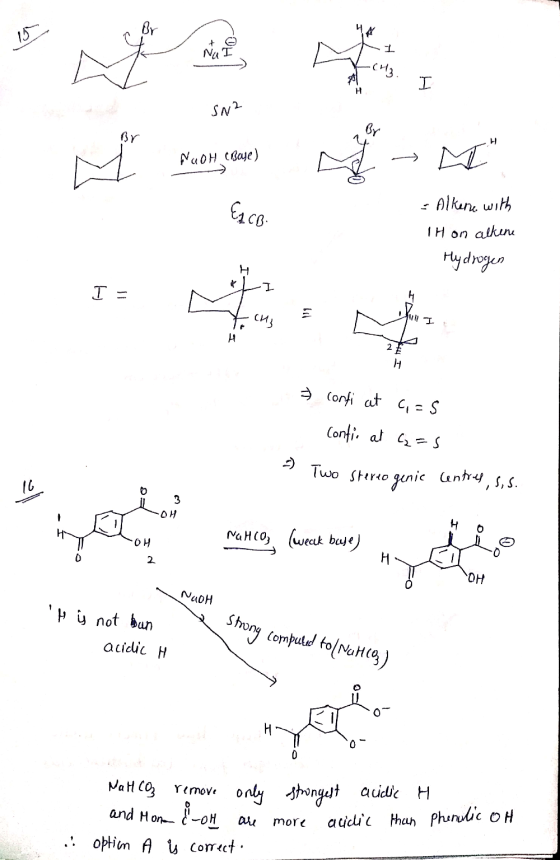 AI LA Í morgan SN2 NaOH (cgc) Exco < Alkane with а сп. - Alkene with TH on alkene Hydrogen Jul I - confi at C,=5 contio at Ca