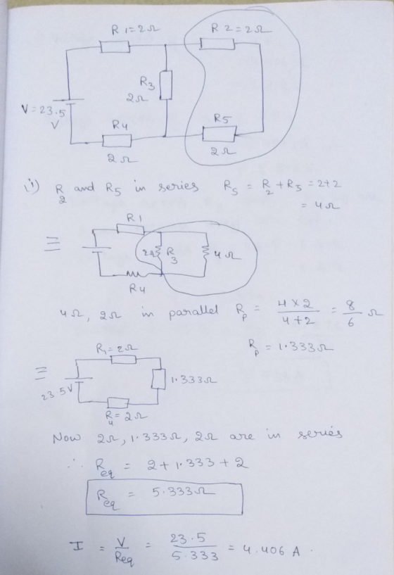R 2-2 S R -2 R2 VE23.5 RS Ry 2t 2 R and RE n series RI 245 R Ru HXQ parallel -1 442 6 R 333 R-2S2 1333 2.3 5V7 R=2n Now 333 ,