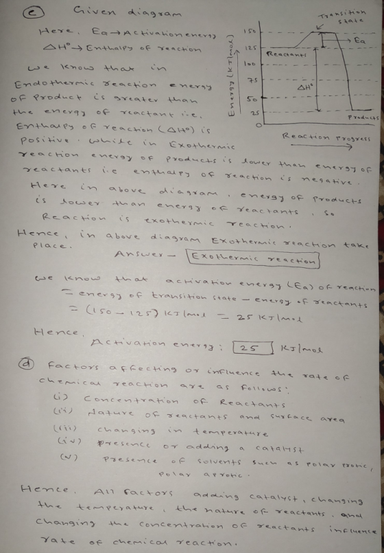 Given diagram Transition . state Energy (Kilmol) Products Here. EatActivation energy Hea AH Enthalpy of reaction + -- -- we k