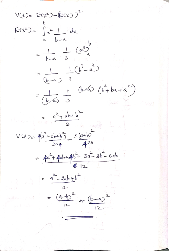 (2) - (ا - (۷ E(X)= 8x² I de a bra ا دعاء ها را یا وعطا) (ط) ما بطه وم = VG )= V6 ) = 1 + 3 ( 3 A3 - qa²+ hab + 46² 39 = 36 -